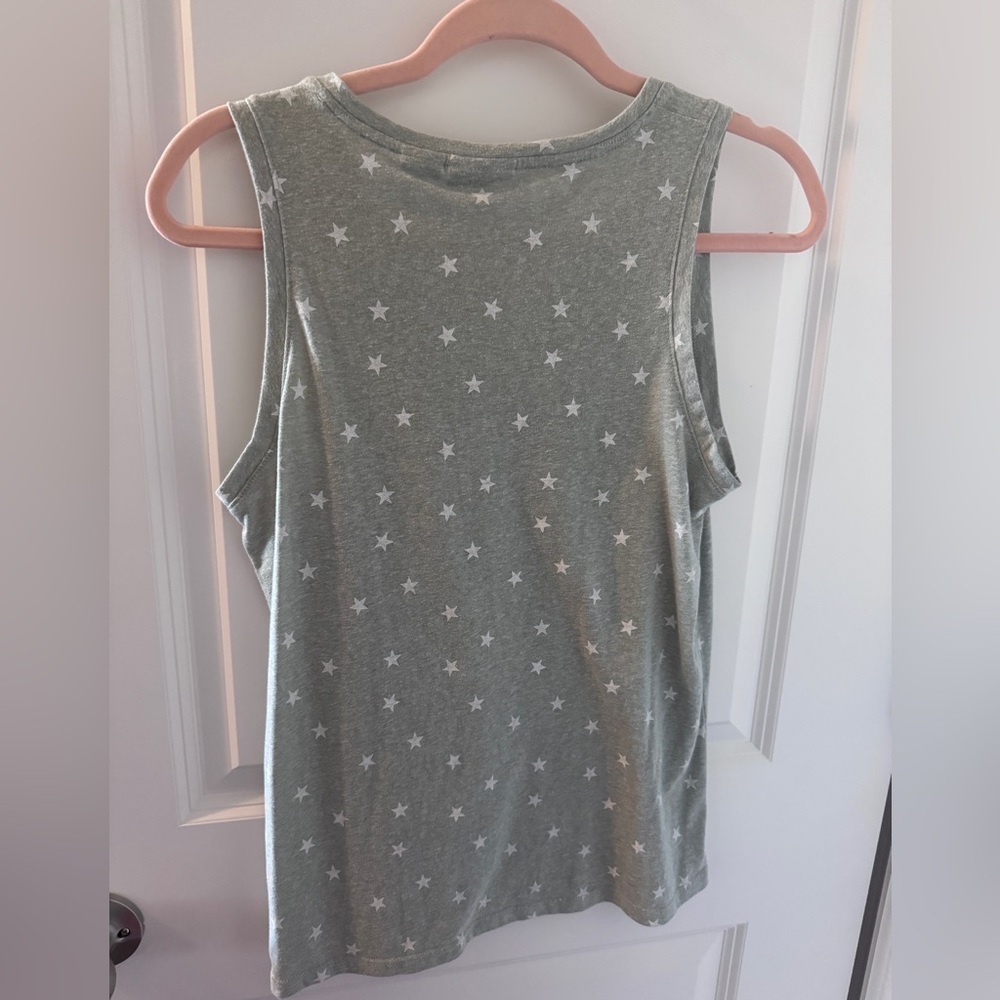 Tahari Green Star-Patterned Sleeveless Top Size Mwdium - Picture 3 of 3